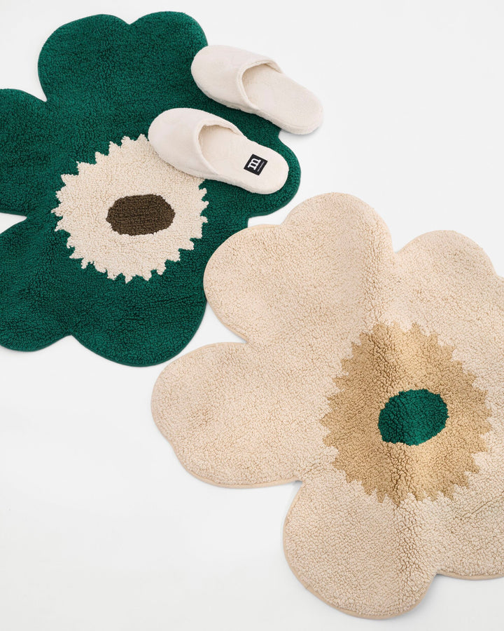 Unikko Bath Mat  - Dark Green