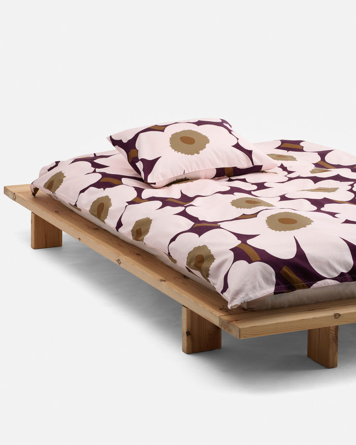 Unikko Satin Pillow Case  - Maroon