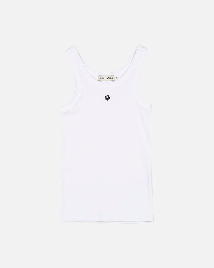 kedol unikko rib tank top - white