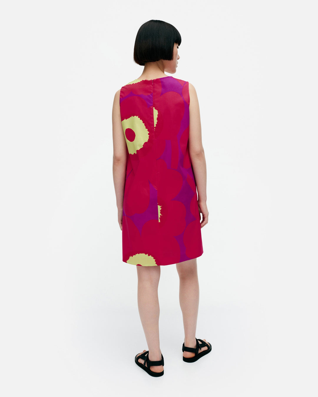 kestit unikko - cotton dress - fuchsia