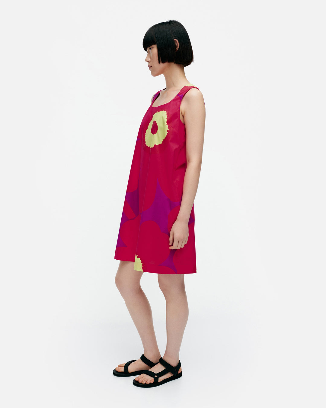 kestit unikko - cotton dress - fuchsia