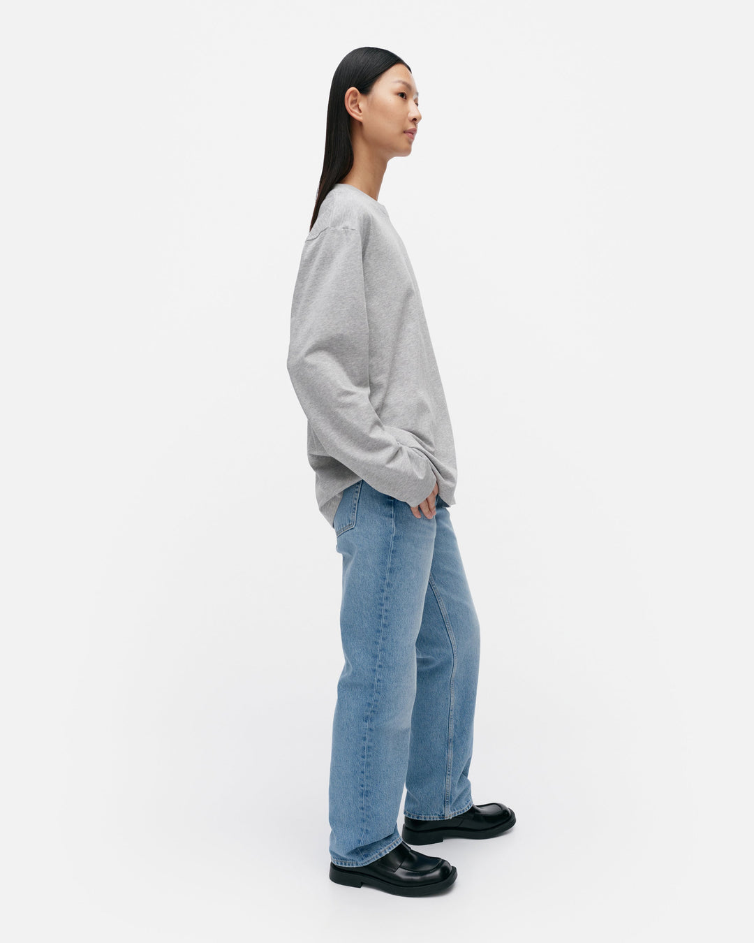 kioski biitti logo long sleeve shirt - grey