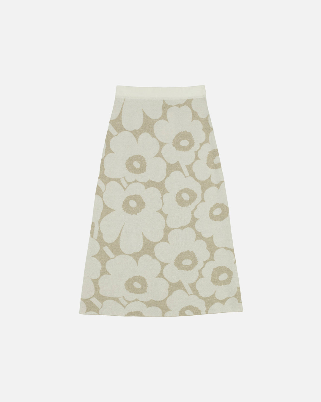 kvaternio pieni unikko Ii - cotton linen knitted skirt