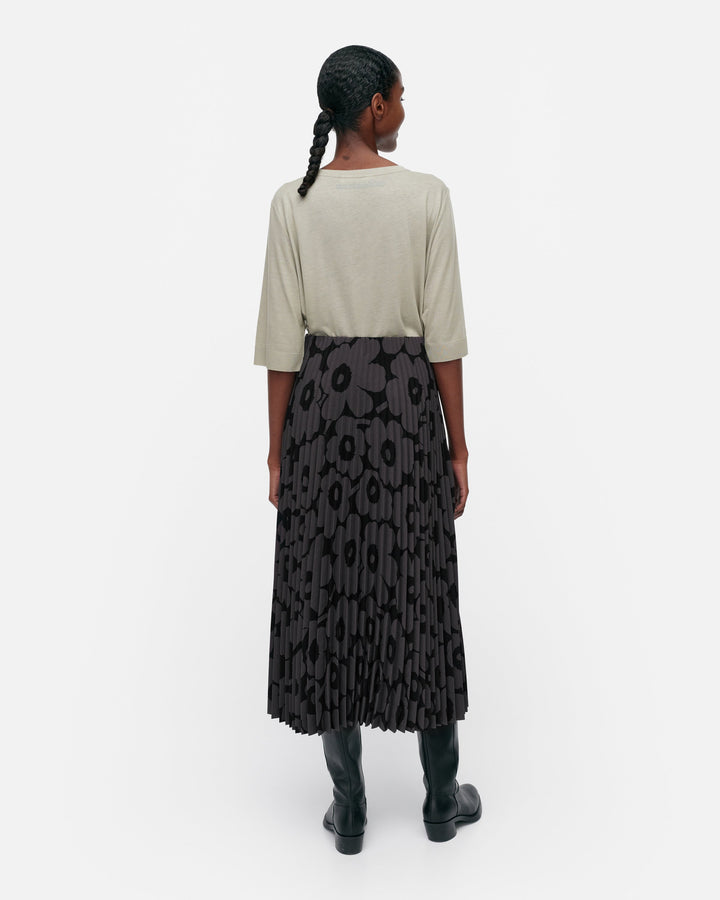 myy unikko pleated skirt - black (XXS)