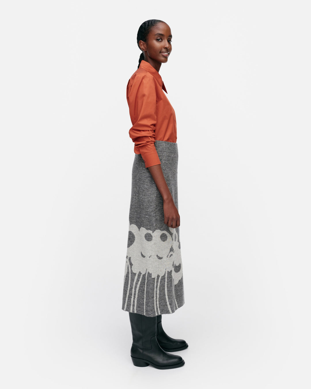 pieli lammet knitted wool skirt (S)