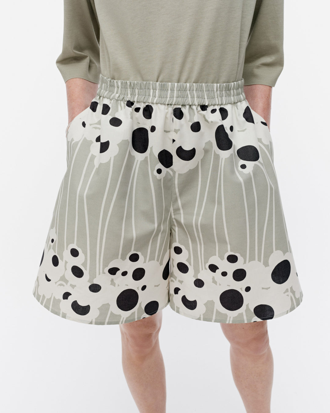 summa lammet mint - cotton linen shorts