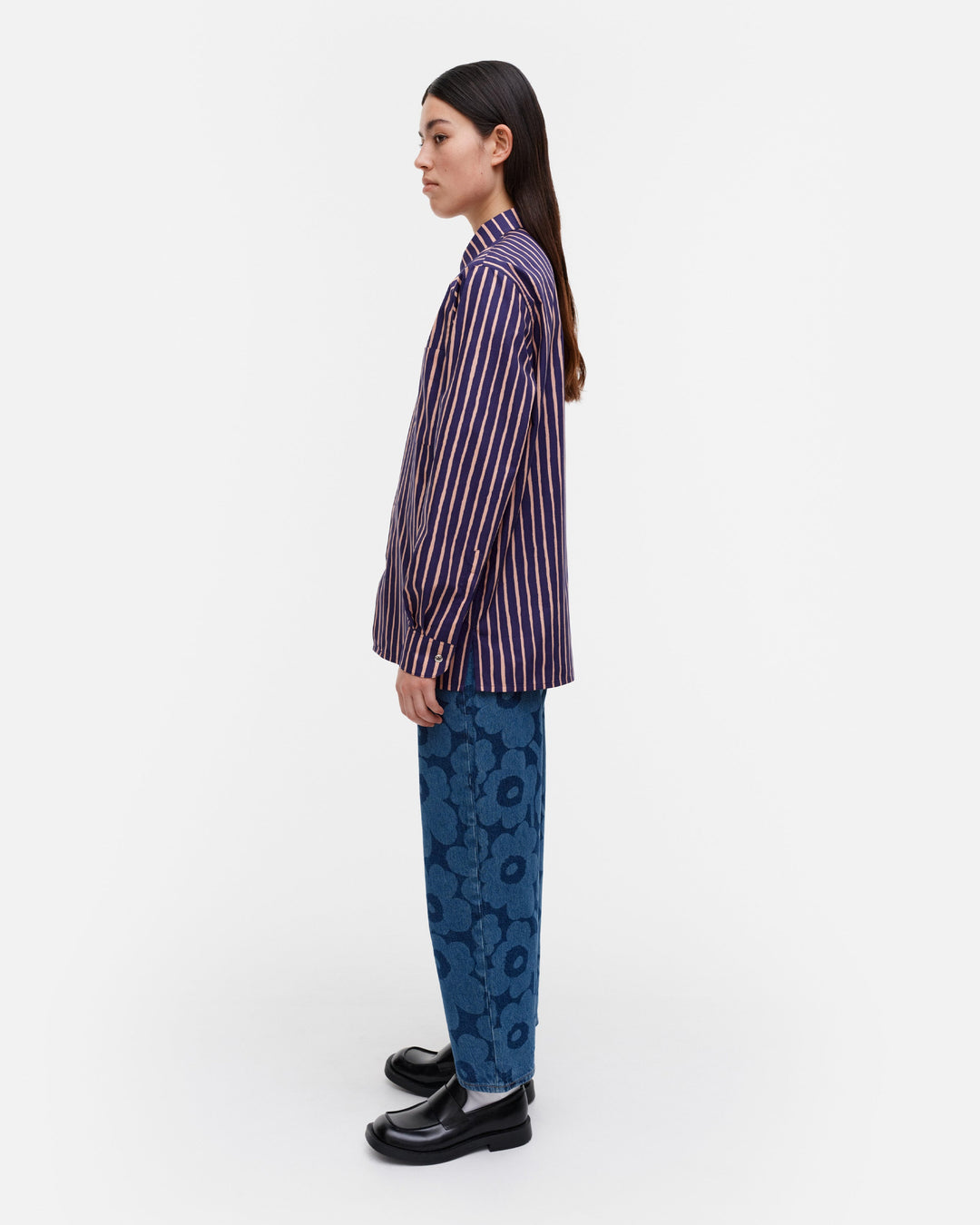 jokapoika unisex shirt - indigo/blush