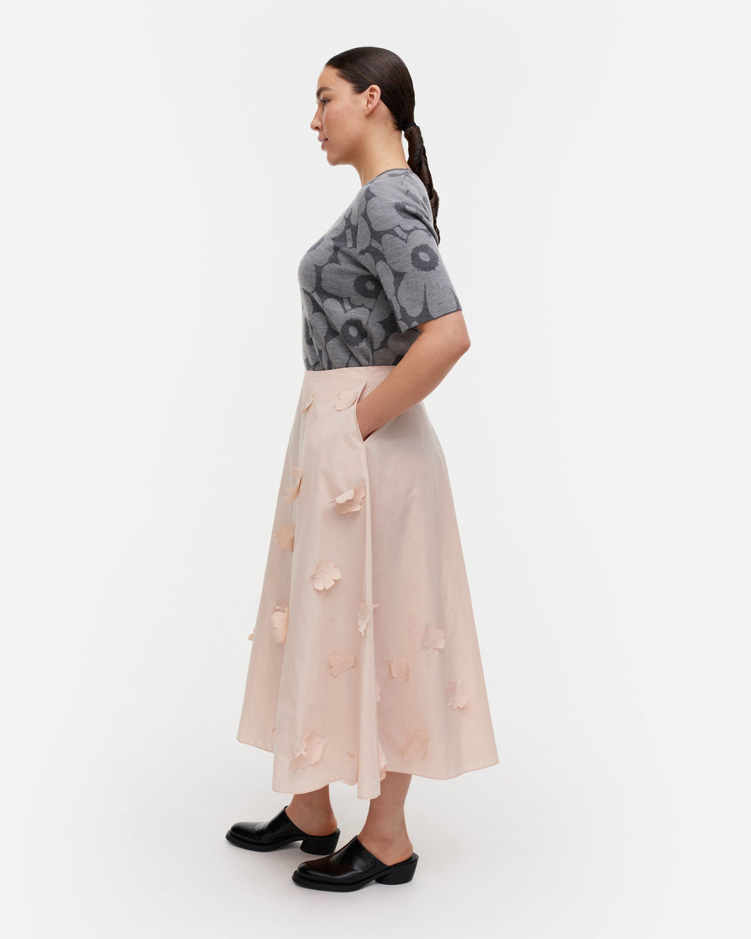 kumarrus 3D unikko skirt - blush