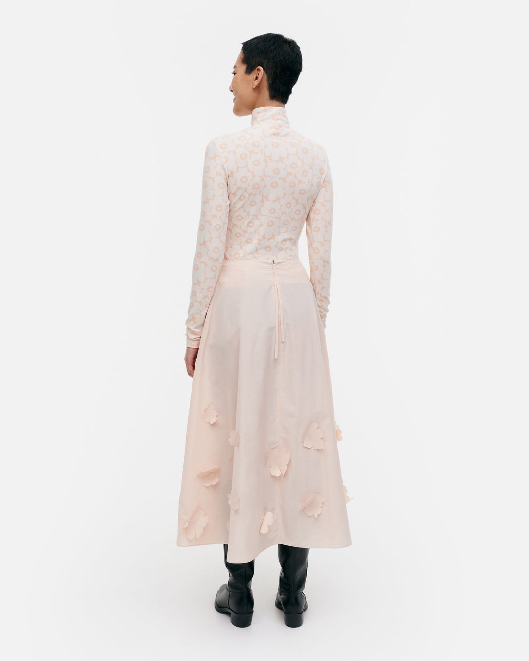 kumarrus 3D unikko skirt - blush