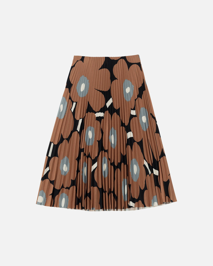 myy unikko pleated skirt - brown