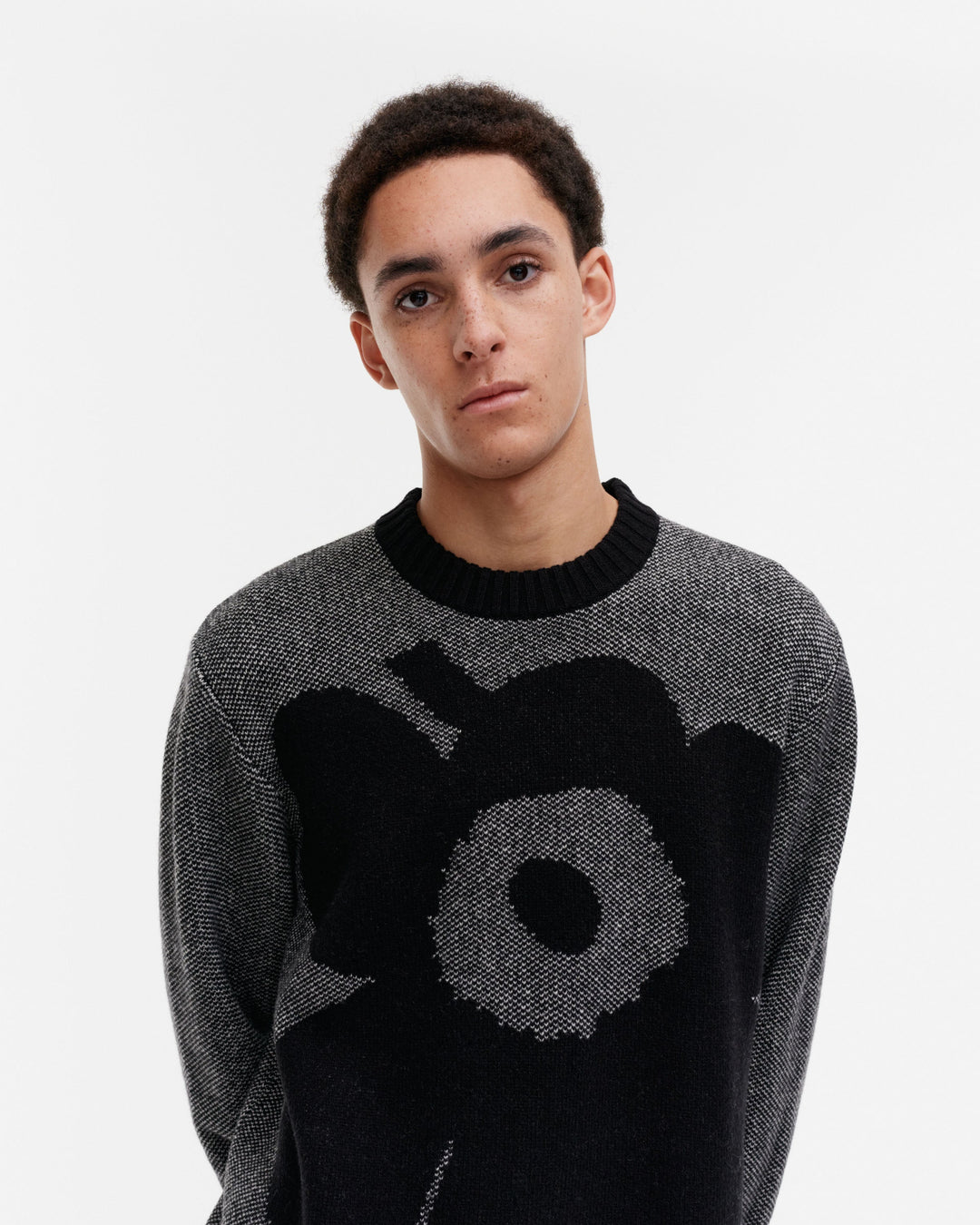 kioski pehmyt unikko knitted pullover - black