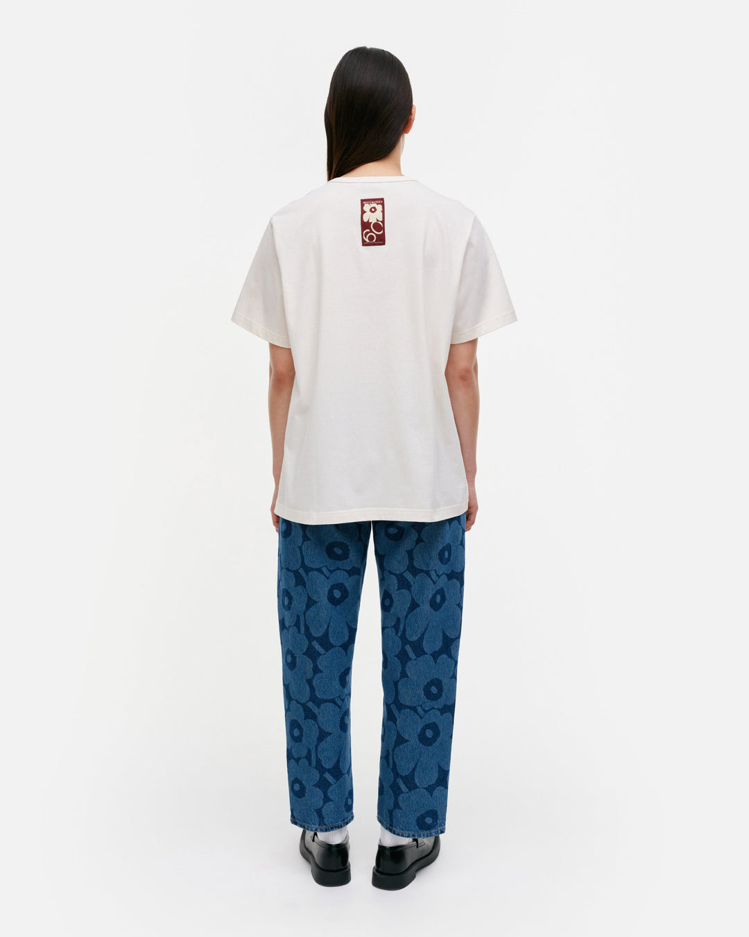 kioski vihne unikko placement t-shirt - grey