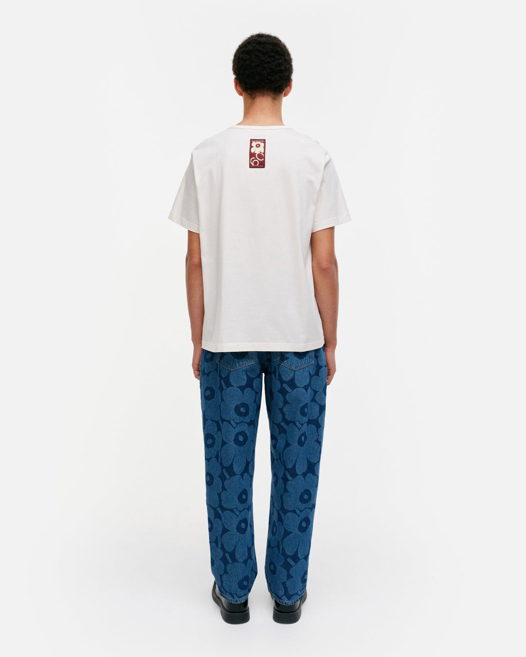 kioski vihne unikko placement t-shirt - grey