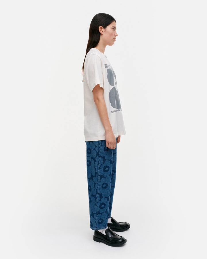 kioski vihne unikko placement t-shirt - grey