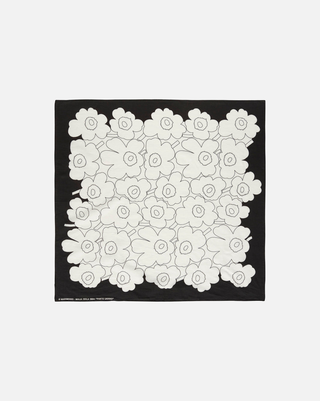 keskiö piirto unikko scarf - white/black
