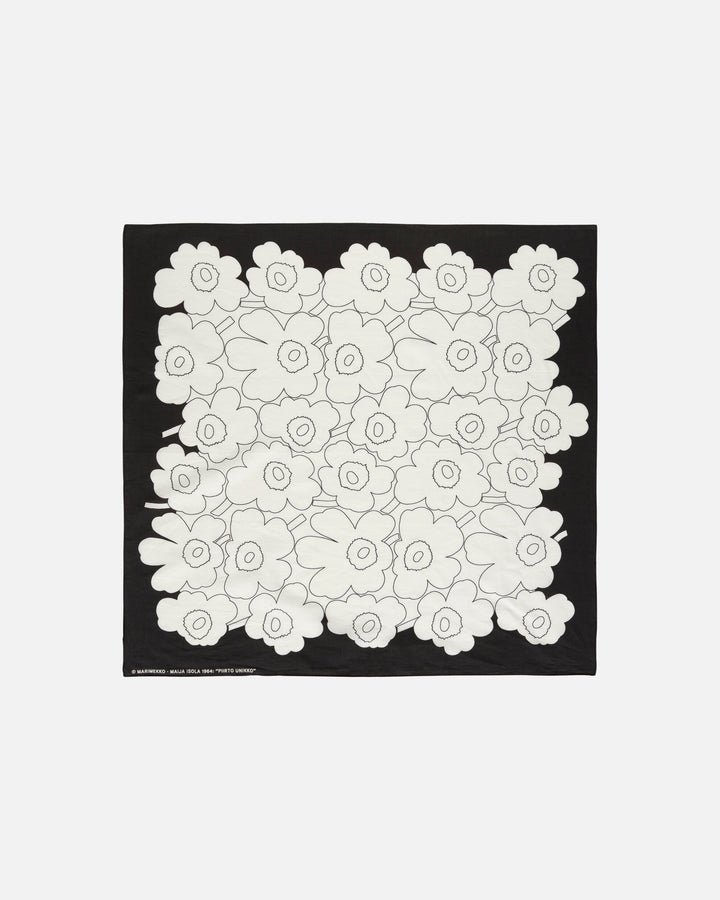 keskiö piirto unikko scarf - white/black