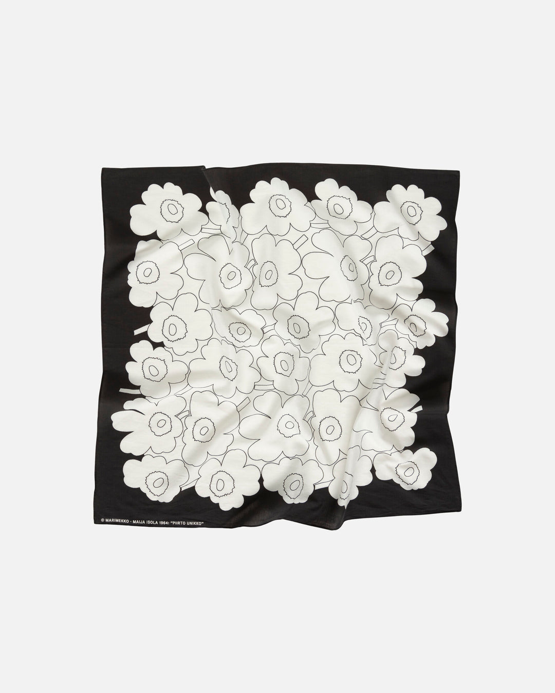 keskiö piirto unikko scarf - white/black