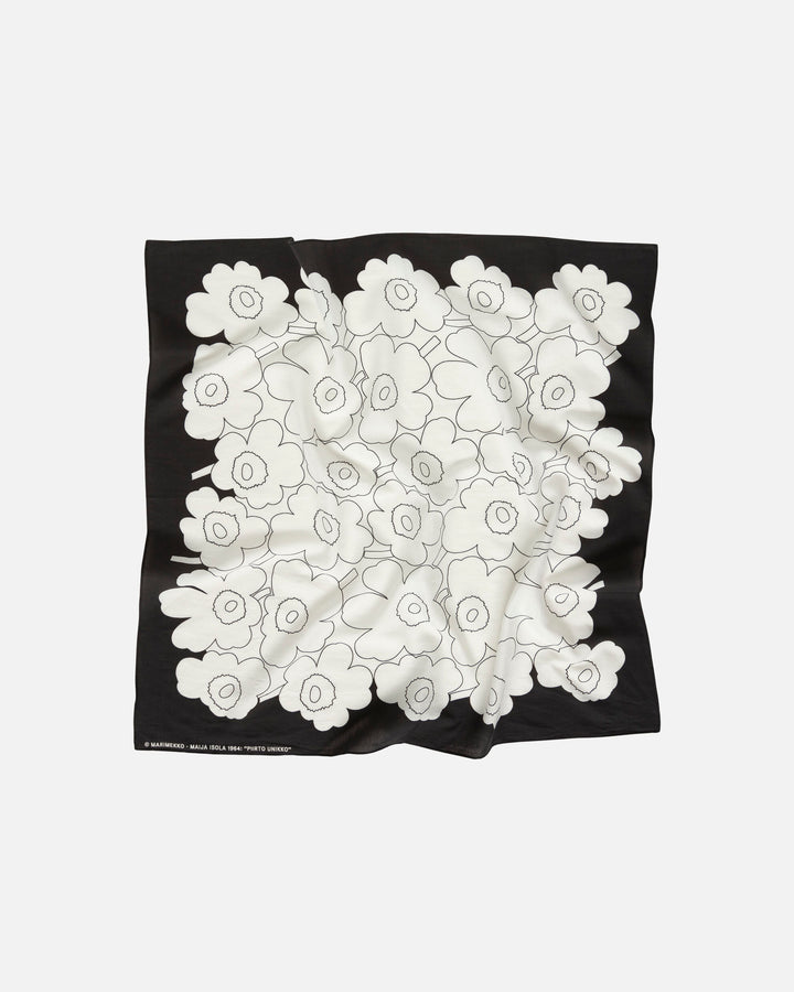 keskiö piirto unikko scarf - white/black