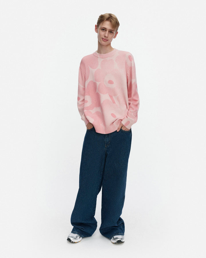 puuteri unikko kioski knitted pullover - pink