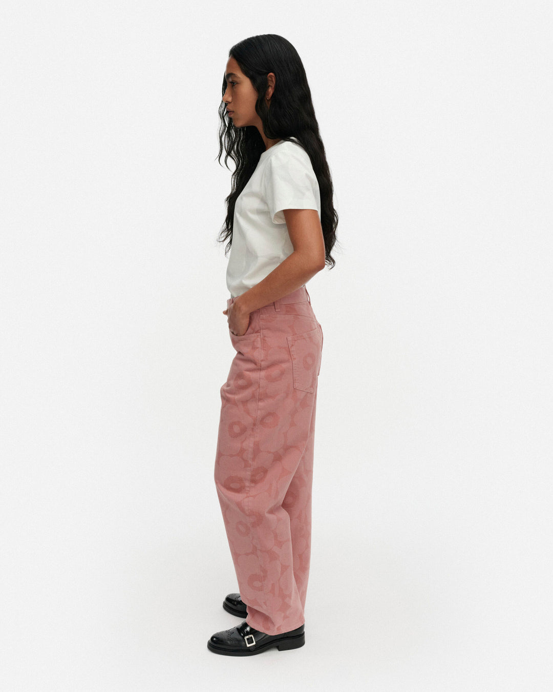 maridenim barrel jeans unikko - pink