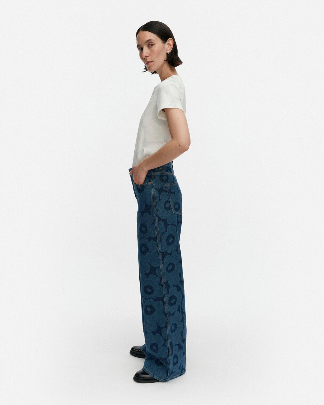 maridenim wide jeans unikko long - indigo
