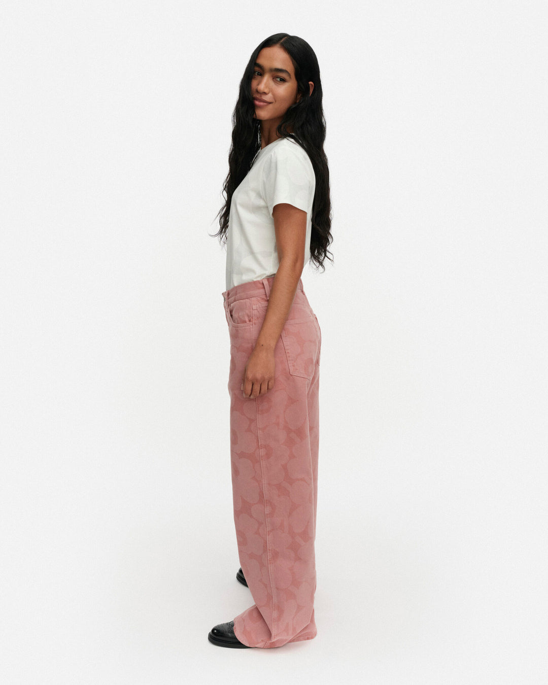 maridenim wide jeans unikko - pink