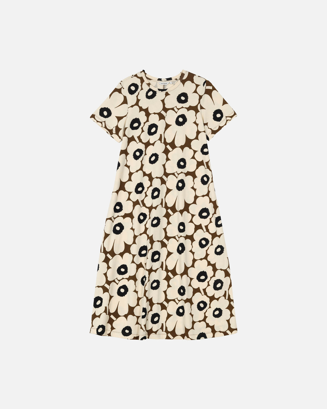 pisteinen unikko jersey dress - brown/beige