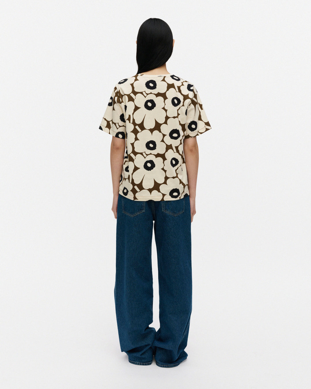 tunnit unikko t-shirt - brown/beige