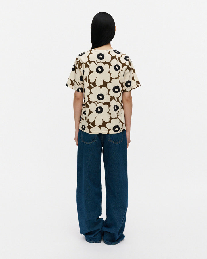 tunnit unikko t-shirt - brown/beige