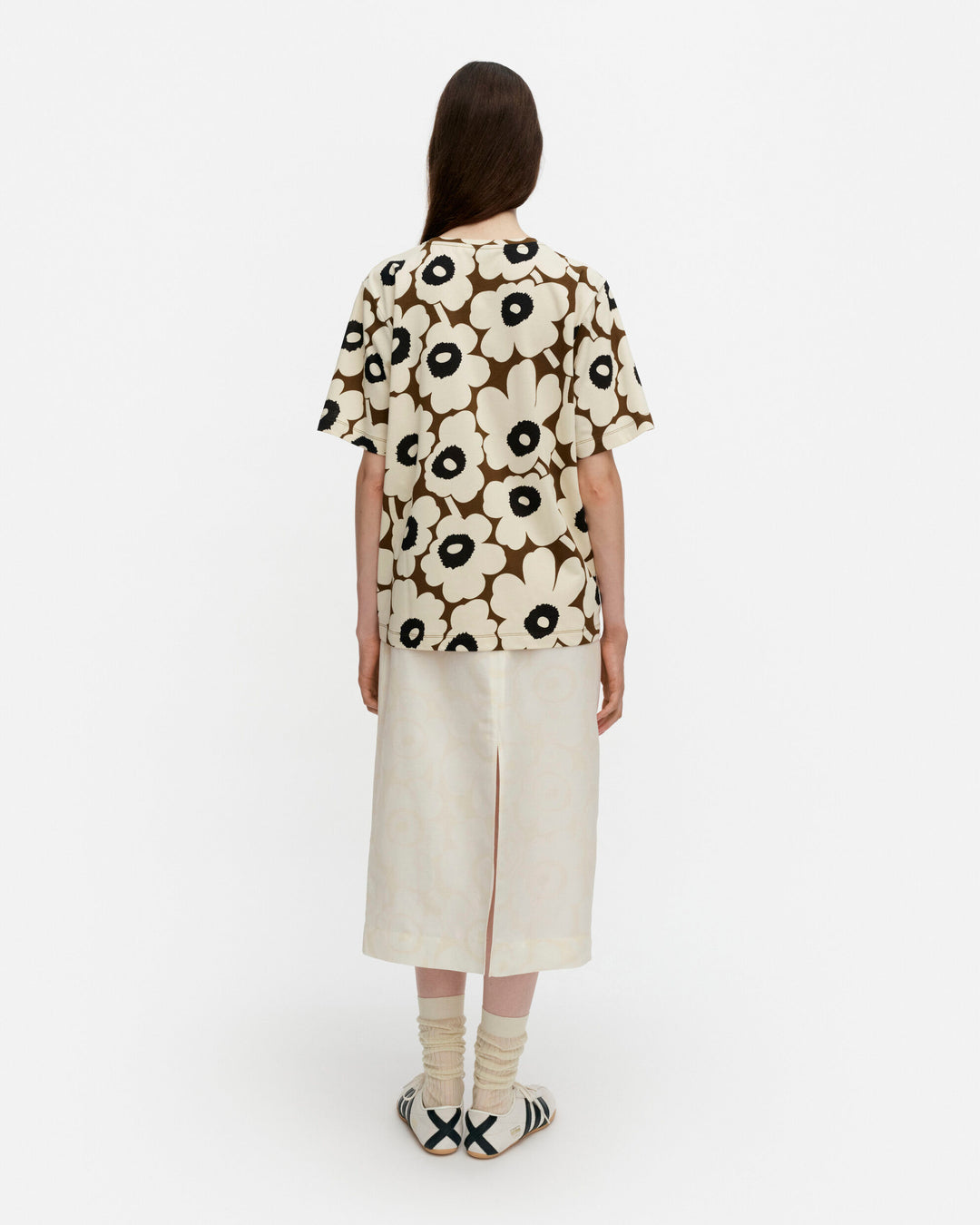 tunnit unikko t-shirt - brown/beige