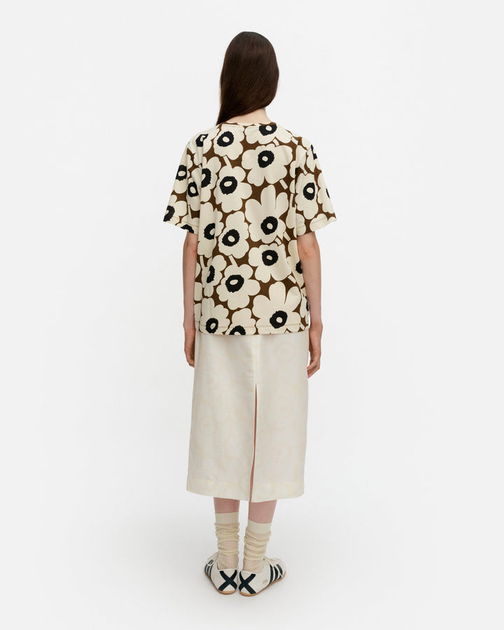 tunnit unikko t-shirt - brown/beige