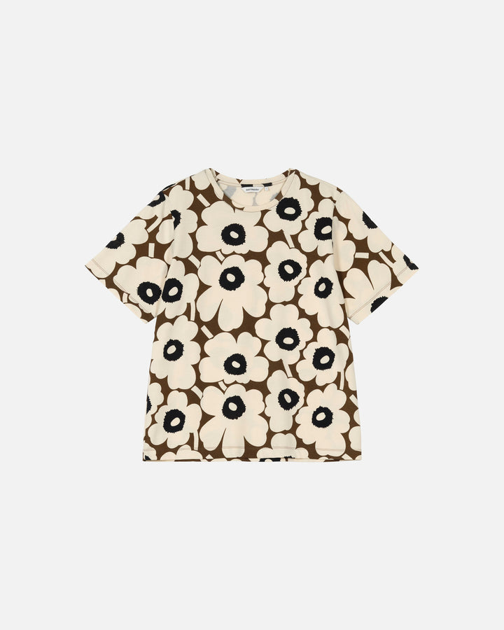 tunnit unikko t-shirt - brown/beige