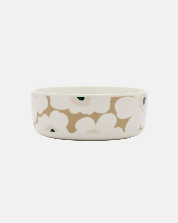 Unikko Serving Bowl 1.5 l - Beige / Green