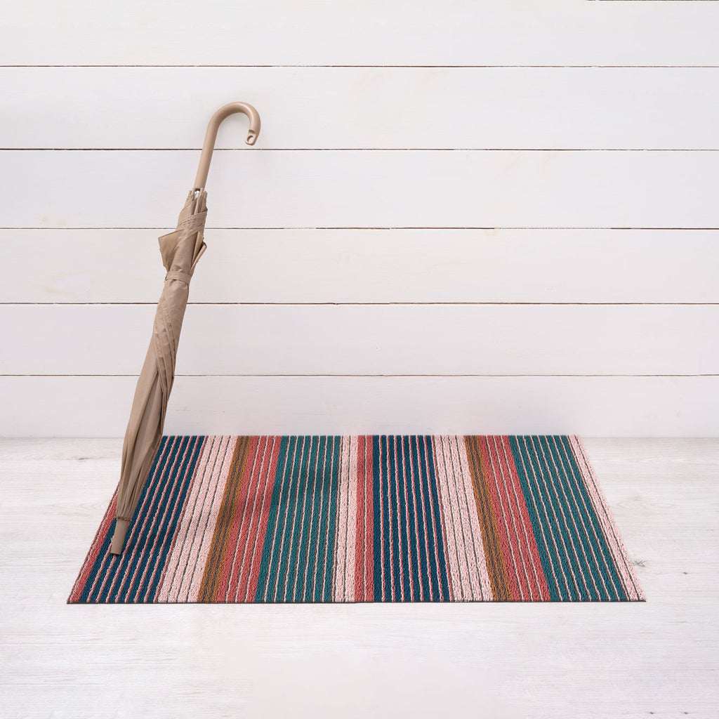 Pleat Stripe Shag Mat