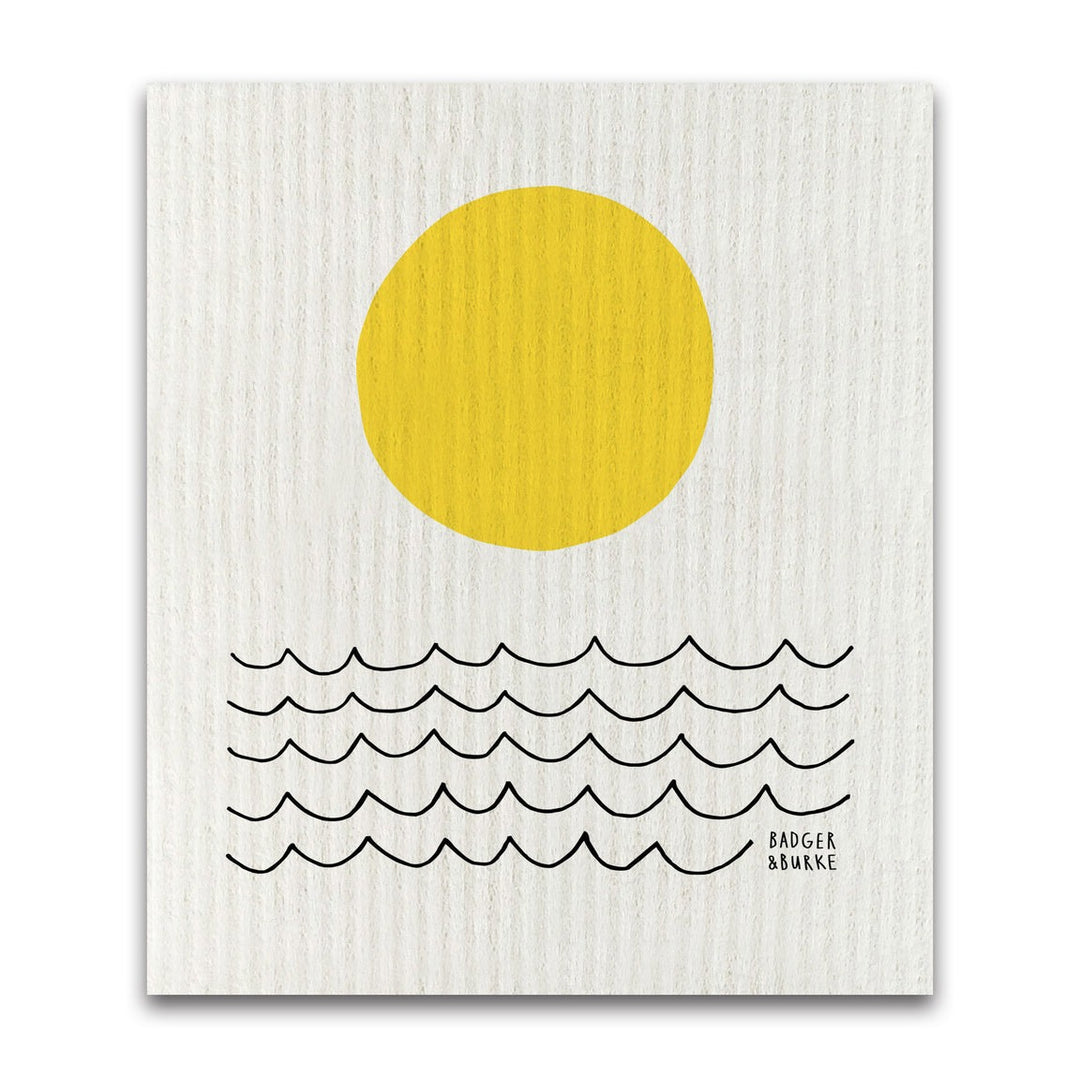 Sun & Waves Swedish Sponge Cloth