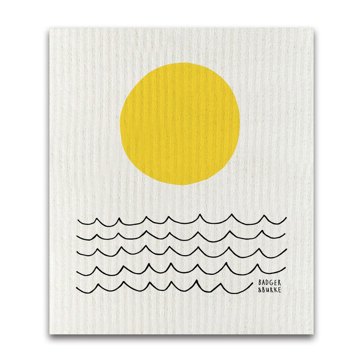 Sun & Waves Swedish Sponge Cloth