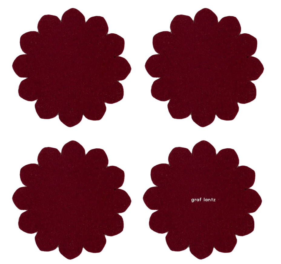 Crest Merino Wool Coaster Solid 4 Pack