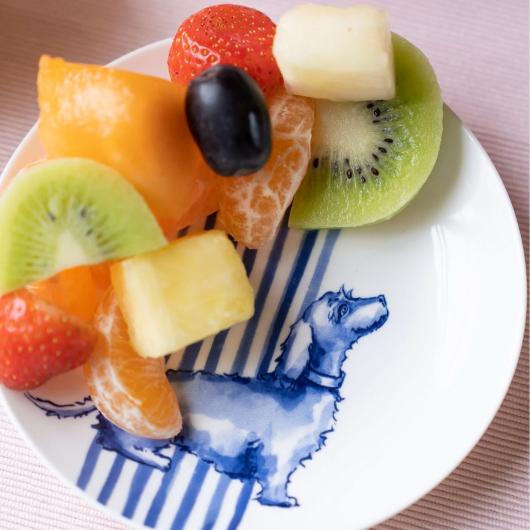 Delft Blue Dachshund Petit Four Plate