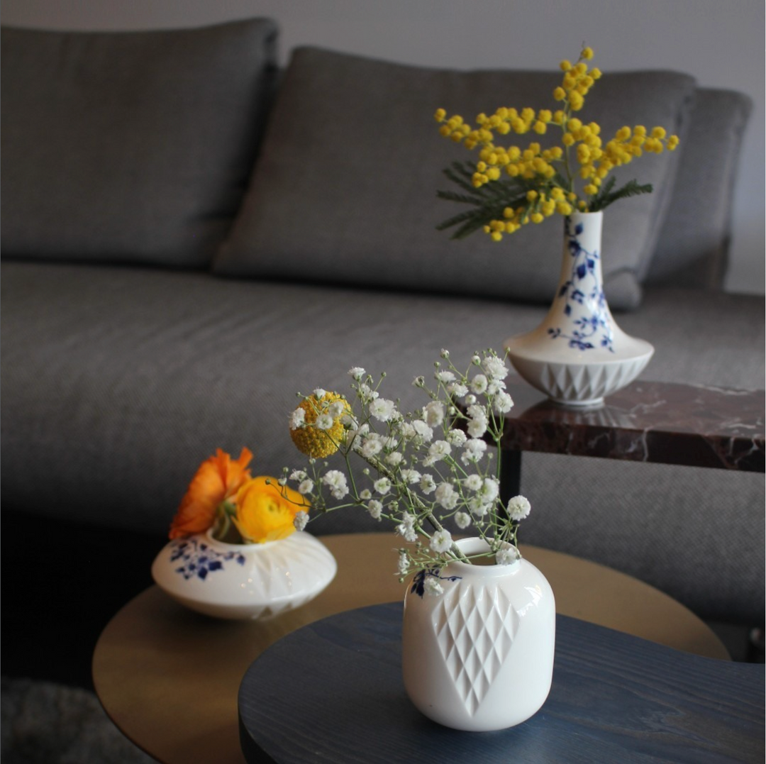 Delft Blue Fold Vase - Short