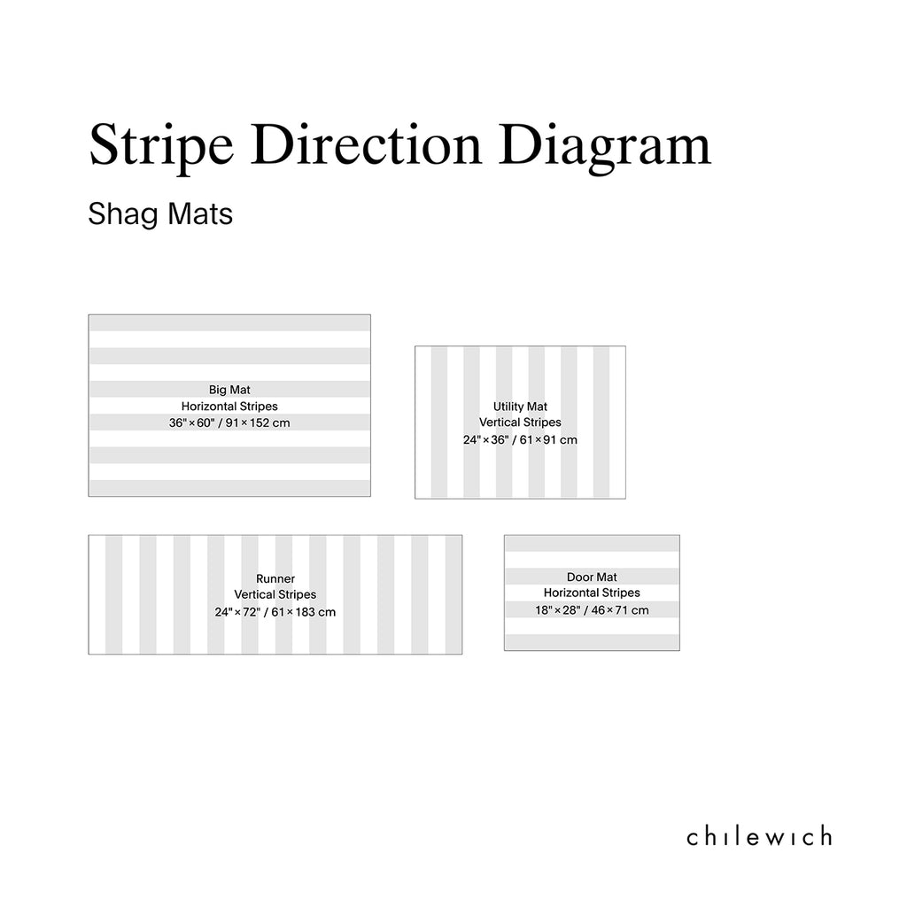 Bolt Stripe Shag Mat