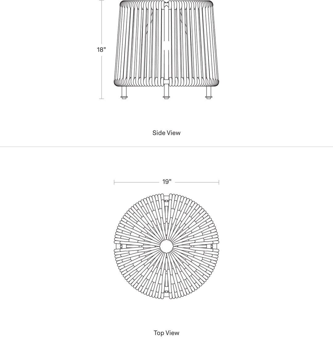 Tether Outdoor Ottoman