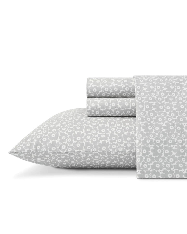 pikkuinen unikko grey sheet set king