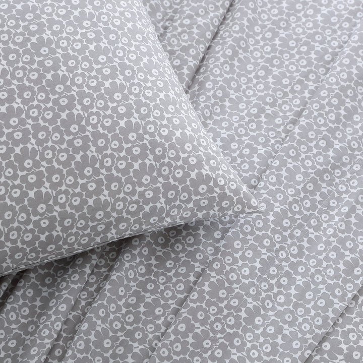 pikkuinen unikko grey sheet set king