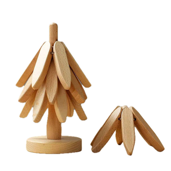 Wooden Tree Coaster Set - Oak