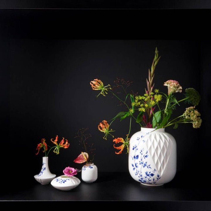 Delft Blue Fold Vase - Short