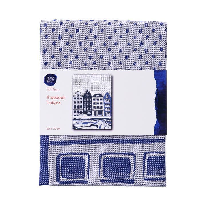 Delft Blue Canal House Tea Towel