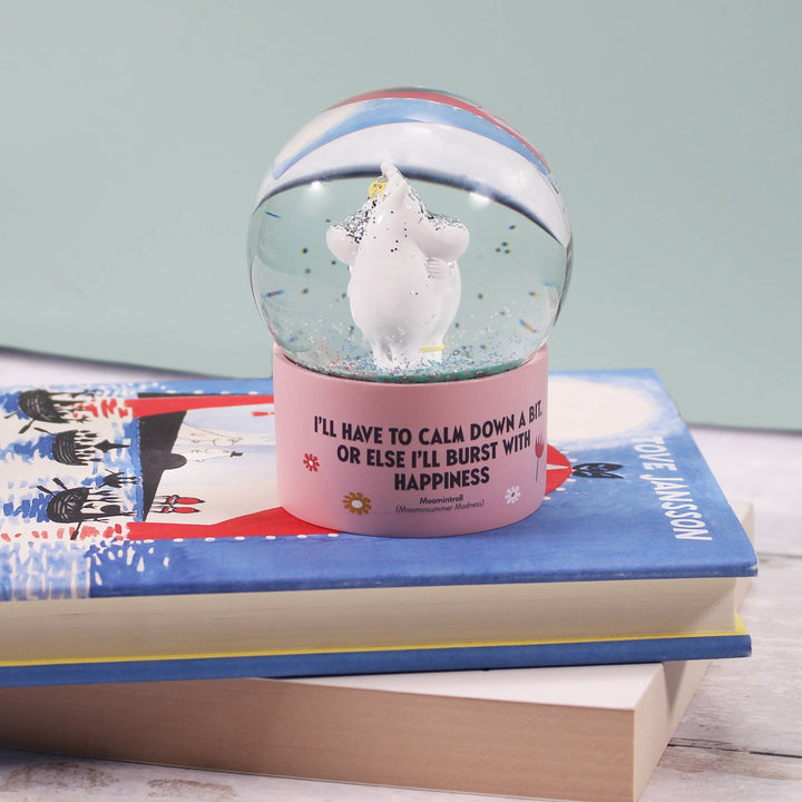 Glass Snow Globe Moomin Hug