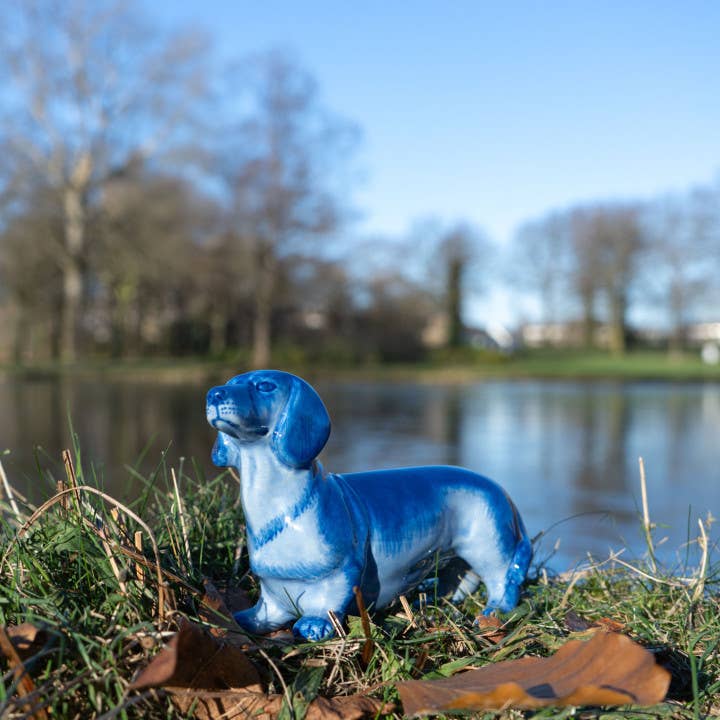 Blue Delft Dachshund