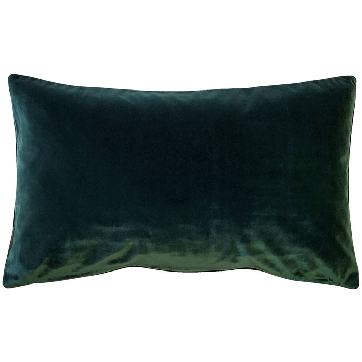 Castello Forest Green Velvet Throw Pillow, 12"x20"