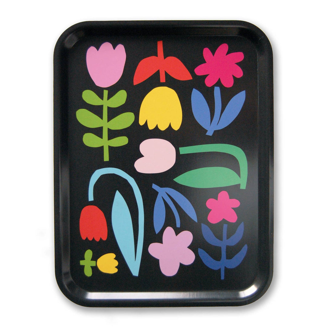 Flower Garden Large Birch Tray